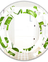 Tropical Palm Leaves II - Modern Round or Oval Wall Mirror - Space