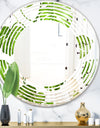 Tropical Palm Leaves II - Modern Round or Oval Wall Mirror - Wave