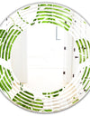 Tropical Palm Leaves II - Modern Round or Oval Wall Mirror - Wave