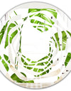 Tropical Palm Leaves II - Modern Round or Oval Wall Mirror - Whirl