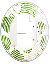 Tropical Palm Leaves II - Modern Round or Oval Wall Mirror - Wave