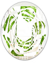 Tropical Palm Leaves II - Modern Round or Oval Wall Mirror - Whirl