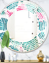 Tropical Botanicals and Flowers - Modern Round or Oval Wall Mirror - Wave