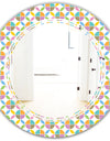 Retro Geometric Design VIII - Modern Round or Oval Wall Mirror - Triple C
