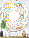Retro Geometric Design VIII - Modern Round or Oval Wall Mirror - Whirl