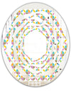 Retro Geometric Design VIII - Modern Round or Oval Wall Mirror - Whirl