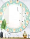 Retro Ornamental Design VIII - Modern Round or Oval Wall Mirror - Triple C