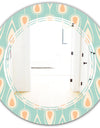 Retro Ornamental Design VIII - Modern Round or Oval Wall Mirror - Triple C