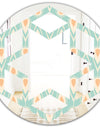 Retro Ornamental Design VIII - Modern Round or Oval Wall Mirror - Hexagon Star