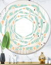 Retro Ornamental Design VIII - Modern Round or Oval Wall Mirror - Whirl