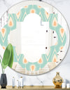 Retro Ornamental Design VIII - Modern Round or Oval Wall Mirror - Quatrefoil