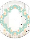Retro Ornamental Design VIII - Modern Round or Oval Wall Mirror - Quatrefoil