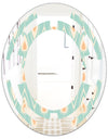 Retro Ornamental Design VIII - Modern Round or Oval Wall Mirror - Space