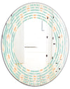 Retro Ornamental Design VIII - Modern Round or Oval Wall Mirror - Wave