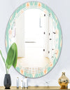 Retro Ornamental Design VIII - Modern Round or Oval Wall Mirror - Triple C
