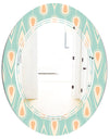 Retro Ornamental Design VIII - Modern Round or Oval Wall Mirror - Triple C
