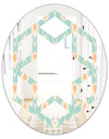 Retro Ornamental Design VIII - Modern Round or Oval Wall Mirror - Hexagon Star