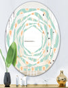 Retro Ornamental Design VIII - Modern Round or Oval Wall Mirror - Whirl