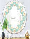 Retro Ornamental Design VIII - Modern Round or Oval Wall Mirror - Quatrefoil