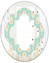 Retro Ornamental Design VIII - Modern Round or Oval Wall Mirror - Quatrefoil