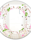 Leopard Fur Safari IV - Modern Round or Oval Wall Mirror - Space
