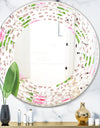 Leopard Fur Safari IV - Modern Round or Oval Wall Mirror - Wave
