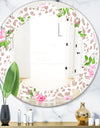 Leopard Fur Safari IV - Modern Round or Oval Wall Mirror - Leaves
