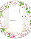 Leopard Fur Safari IV - Modern Round or Oval Wall Mirror - Triple C