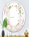 Leopard Fur Safari IV - Modern Round or Oval Wall Mirror - Space