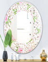 Leopard Fur Safari IV - Modern Round or Oval Wall Mirror - Wave