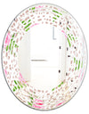 Leopard Fur Safari IV - Modern Round or Oval Wall Mirror - Wave