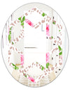 Leopard Fur Safari IV - Modern Round or Oval Wall Mirror - Hexagon Star