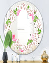 Leopard Fur Safari IV - Modern Round or Oval Wall Mirror - Quatrefoil