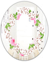 Leopard Fur Safari IV - Modern Round or Oval Wall Mirror - Quatrefoil