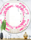 Glamour Zebra Animal Pattern - Modern Round or Oval Wall Mirror - Space