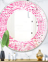 Glamour Zebra Animal Pattern - Modern Round or Oval Wall Mirror - Wave