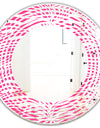 Glamour Zebra Animal Pattern - Modern Round or Oval Wall Mirror - Wave