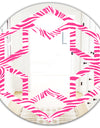 Glamour Zebra Animal Pattern - Modern Round or Oval Wall Mirror - Hexagon Star