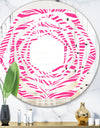 Glamour Zebra Animal Pattern - Modern Round or Oval Wall Mirror - Whirl