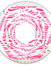 Glamour Zebra Animal Pattern - Modern Round or Oval Wall Mirror - Whirl