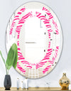 Glamour Zebra Animal Pattern - Modern Round or Oval Wall Mirror - Space