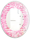 Glamour Zebra Animal Pattern - Modern Round or Oval Wall Mirror - Wave