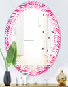 Glamour Zebra Animal Pattern - Modern Round or Oval Wall Mirror - Triple C