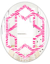 Glamour Zebra Animal Pattern - Modern Round or Oval Wall Mirror - Hexagon Star