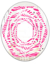 Glamour Zebra Animal Pattern - Modern Round or Oval Wall Mirror - Whirl