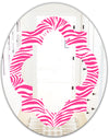 Glamour Zebra Animal Pattern - Modern Round or Oval Wall Mirror - Quatrefoil