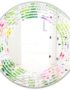 Tropical Botanicals and Flowers VI - Modern Round or Oval Wall Mirror - Wave