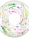 Tropical Botanicals and Flowers VI - Modern Round or Oval Wall Mirror - Whirl