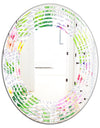 Tropical Botanicals and Flowers VI - Modern Round or Oval Wall Mirror - Wave