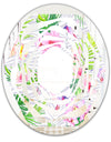 Tropical Botanicals and Flowers VI - Modern Round or Oval Wall Mirror - Whirl